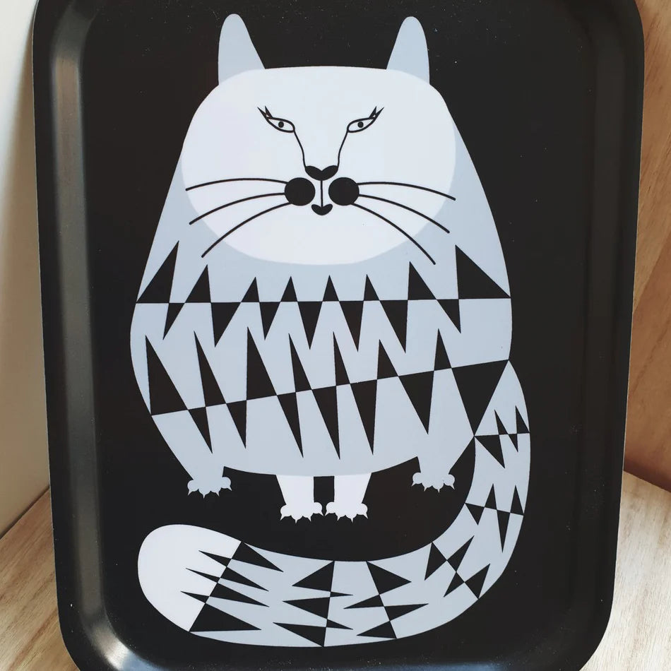 SWEDISH BIRCHWOOD TRAY "MOOMOO THE CAT"