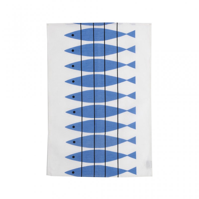 Sill, tea towel, blue