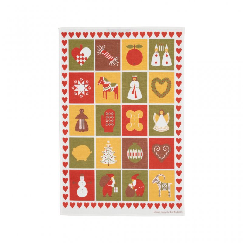 Julhuset, tea towel, multi