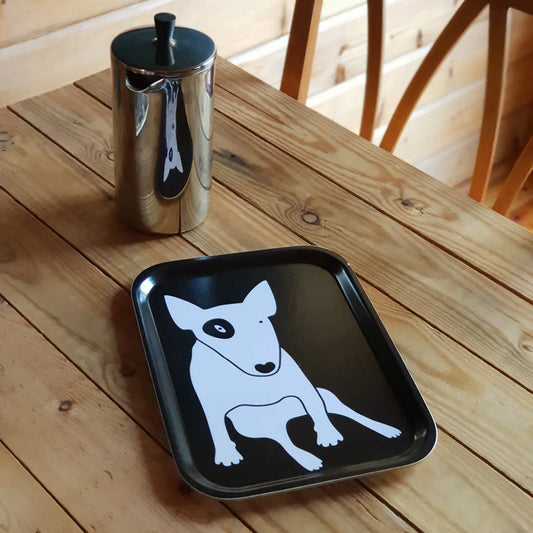 SWEDISH BIRCHWOOD TRAY -BULL TERRIER