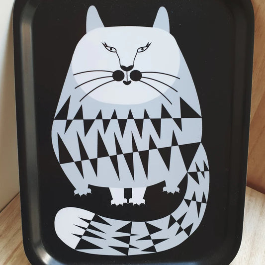 SWEDISH BIRCHWOOD TRAY "MOOMOO THE CAT"