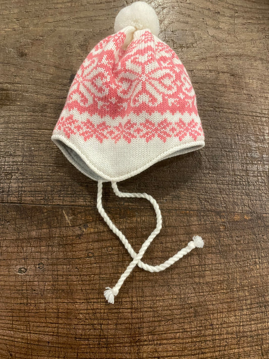 Pink hat wide snow stars
