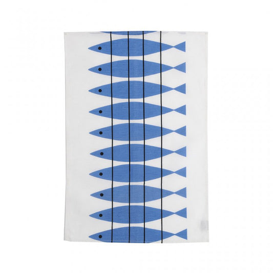 Sill, tea towel, blue