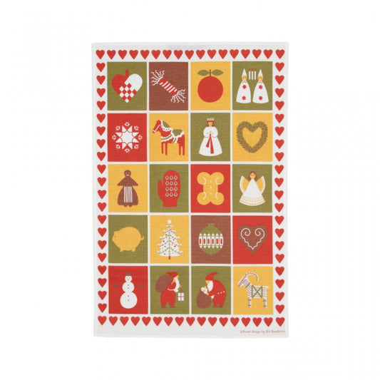 Julhuset, tea towel, multi