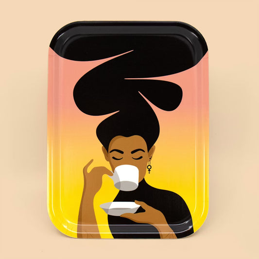 Tray | 20x27 cm | Coffee Woman | sunrise