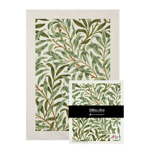 William Morris set tea towel & dishcloth Willow bough