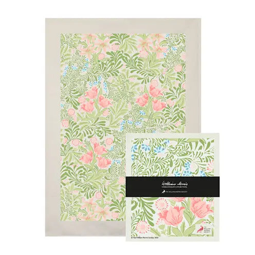 William Morris set kitchen towel & dishcloth Bower